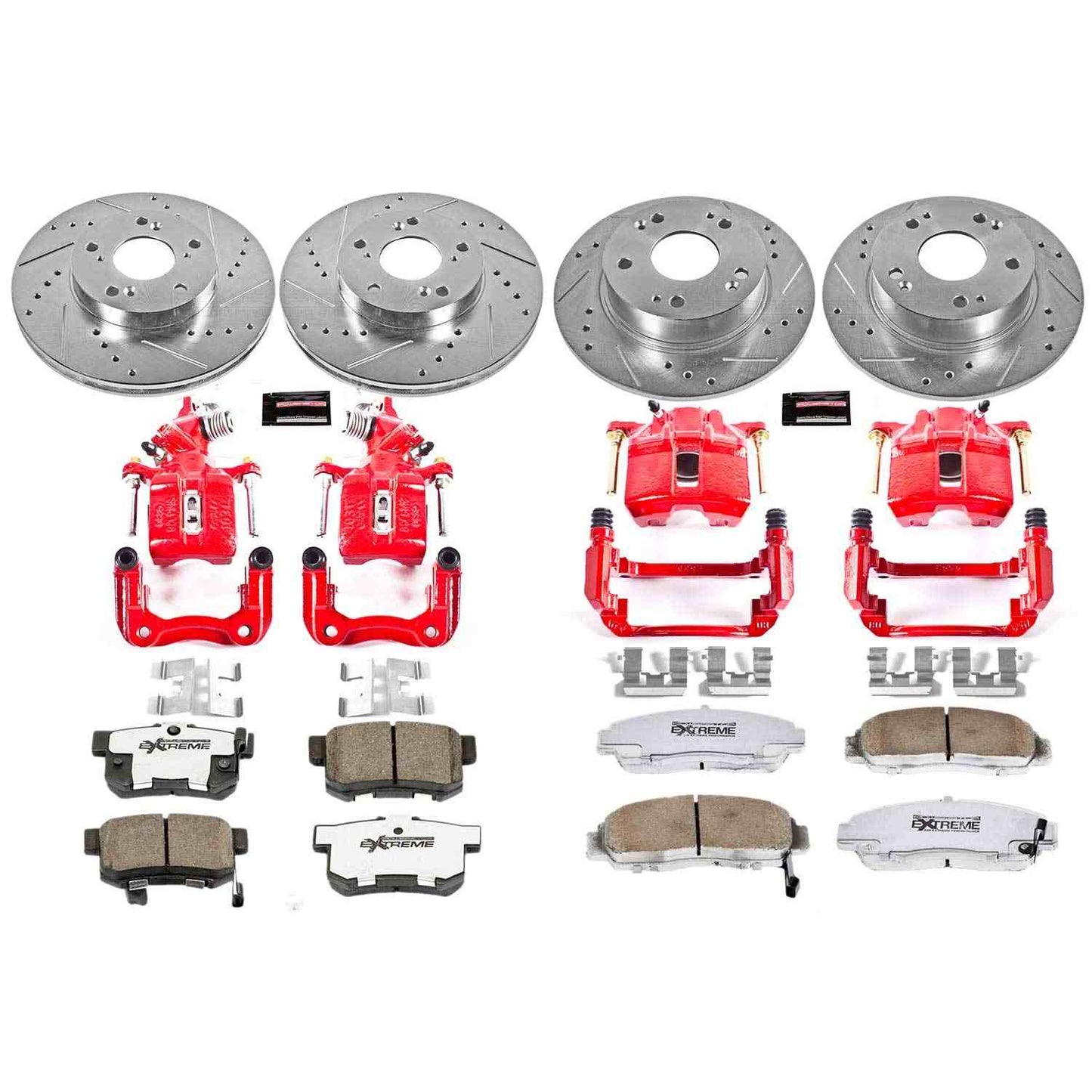 PowerStop Power Stop 03-07 Honda Accord Z26 Street Kit w/ Calipers - Front and Rear KC2557-26