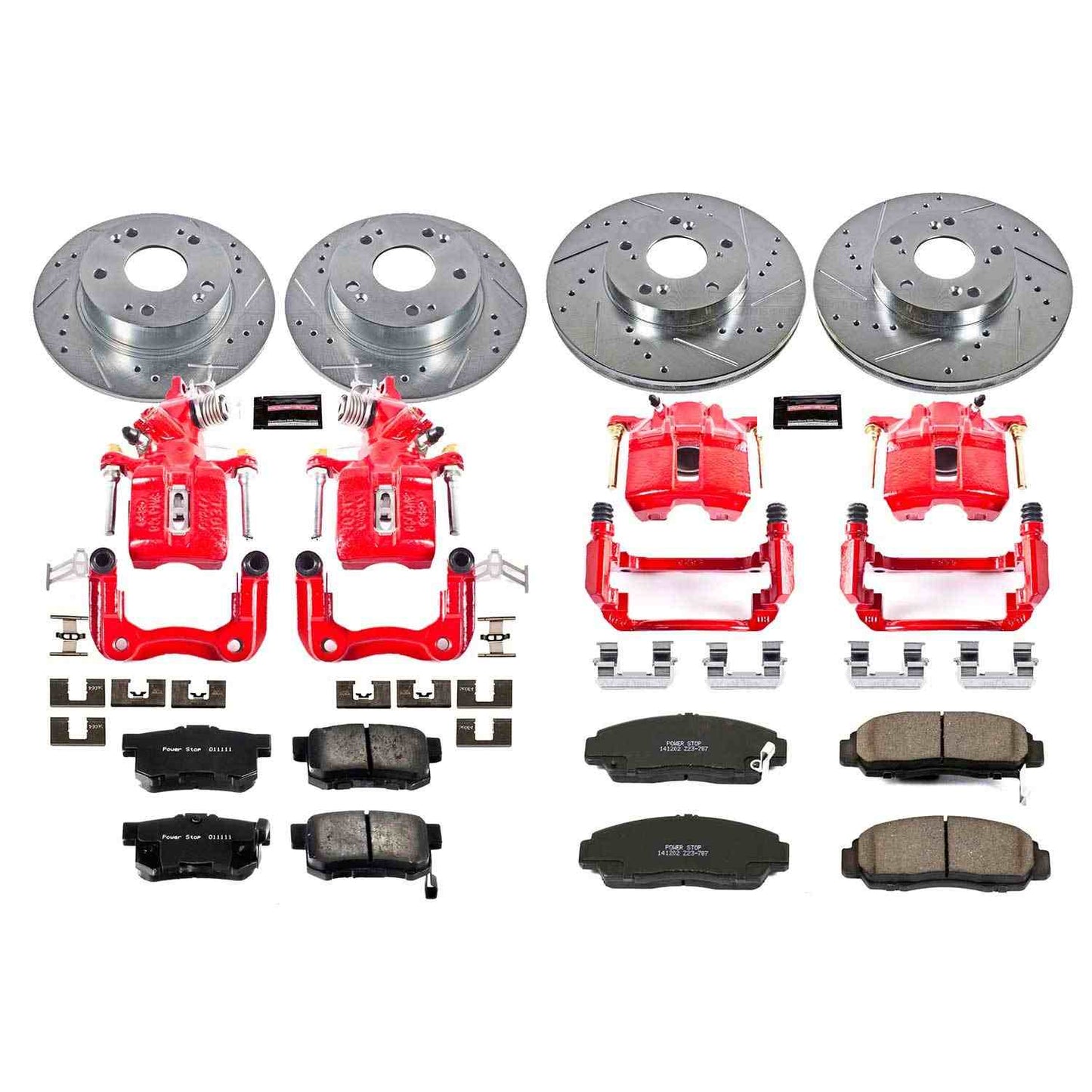 PowerStop Power Stop 03-07 Honda Accord Z23 Evolution Kit w/ Calipers - Front and Rear KC2557