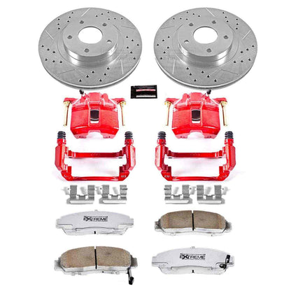 PowerStop Power Stop 03-07 Honda Accord Front Z26 Street Warrior Brake Kit w/Calipers KC2558-26