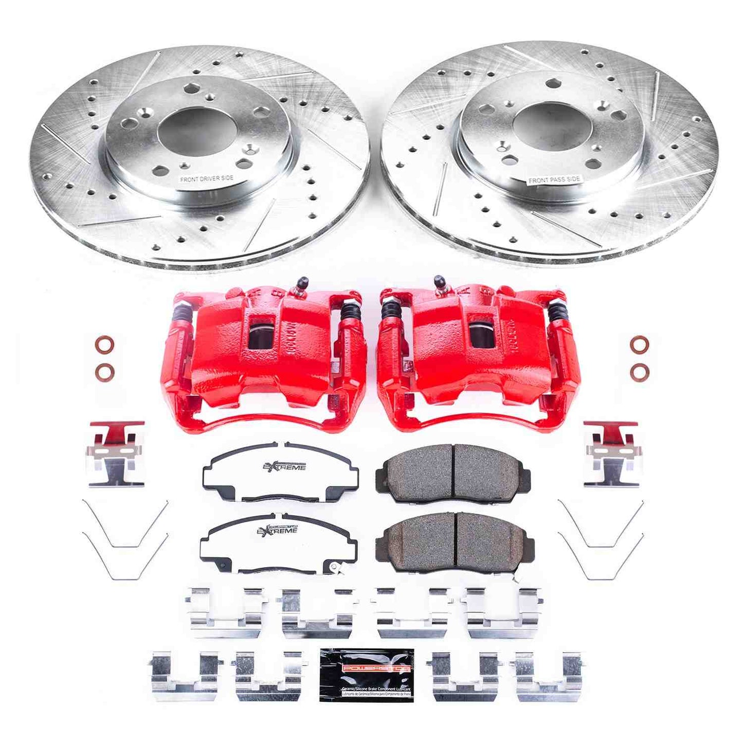 PowerStop Power Stop 06-11 Honda Civic Front Z26 Street Warrior Brake Kit w/Calipers KC2558A-26