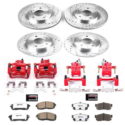 PowerStop Power Stop 1999 Nissan Maxima Z26 Street Kit w/ Calipers - Front and Rear KC2704A-26