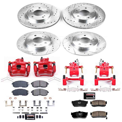 PowerStop Power Stop 1999 Nissan Maxima Z23 Evolution Kit w/ Calipers - Front and Rear KC2704A