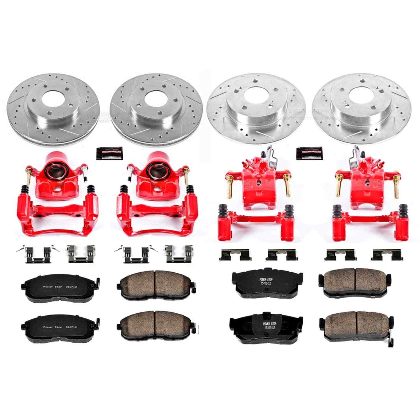 PowerStop Power Stop 00-01 Nissan Maxima Z23 Evolution Kit w/ Calipers - Front and Rear KC2704