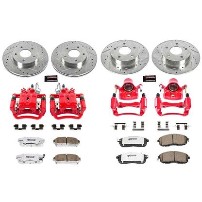 PowerStop Power Stop 2001 Nissan Maxima Z26 Street Kit w/ Calipers - Front and Rear KC2705-26