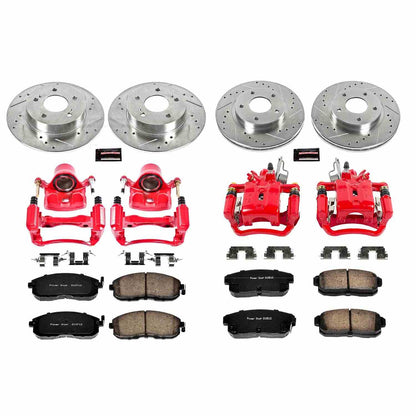 PowerStop Power Stop 2001 Nissan Maxima Z23 Evolution Kit w/ Calipers - Front and Rear KC2705