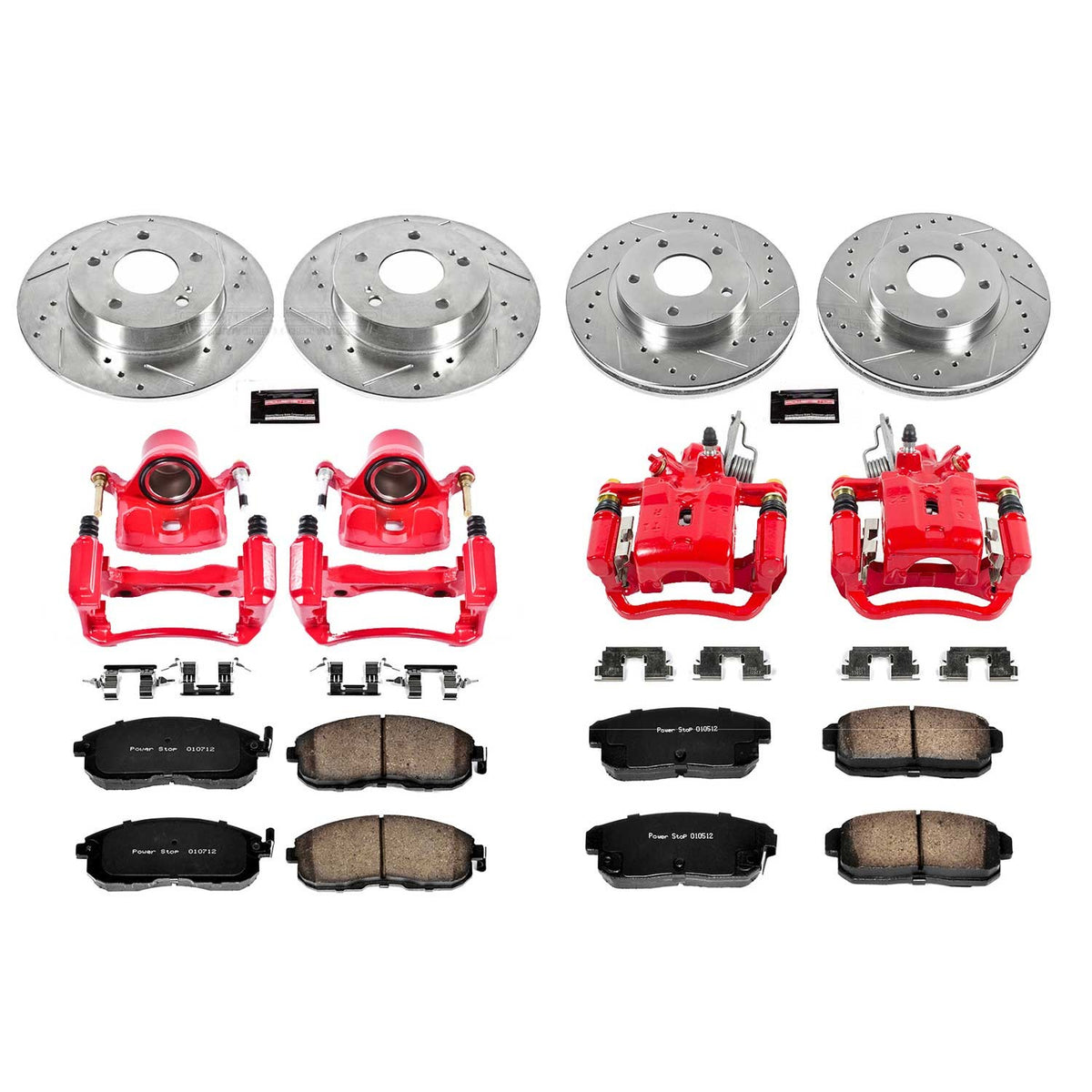 PowerStop Power Stop 2001 Nissan Maxima Z23 Evolution Kit w/ Calipers - Front and Rear KC2705