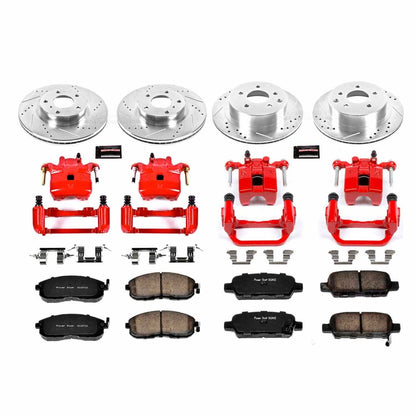 PowerStop Power Stop 03-05 Infiniti G35 Z23 Evolution Kit w/ Calipers - Front and Rear KC2710