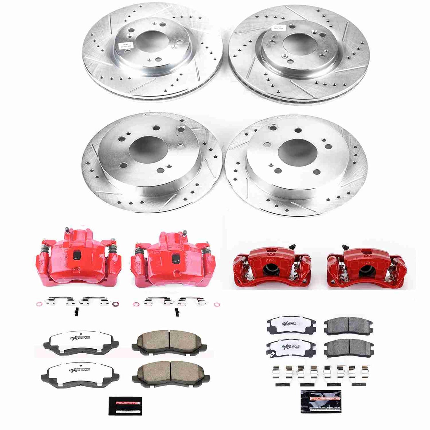 PowerStop Power Stop 06-12 Mitsubishi Eclipse Z26 Street Kit w/ Calipers - Front and Rear KC2711-26