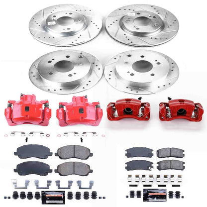 PowerStop Power Stop 06-12 Mitsubishi Eclipse Z23 Evolution Kit w/ Calipers - Front and Rear KC2711