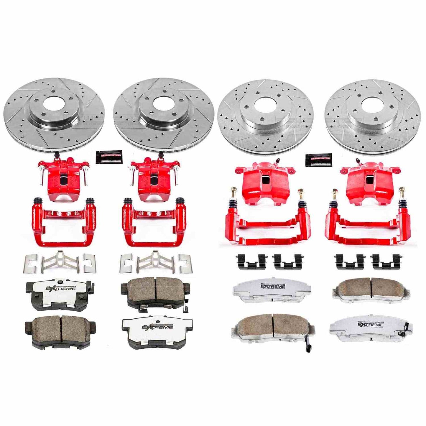 PowerStop Power Stop 99-01 Acura RL Z26 Street Kit w/ Calipers - Front and Rear KC2715-26