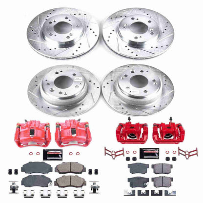 Power Stop 91-95 Acura Legend Front & Rear Z23 Evolution Sport Brake Kit w/Calipers KC2717