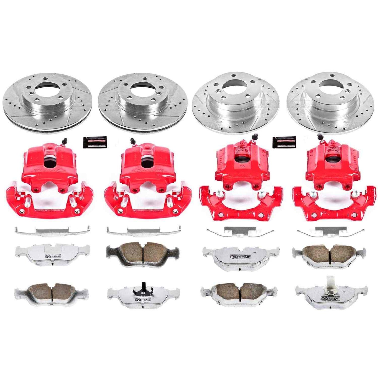 PowerStop Power Stop 92-98 BMW 318i Z26 Street Kit w/ Calipers - Front and Rear KC2724-26