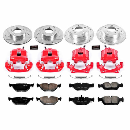 PowerStop Power Stop 92-98 BMW 318i Z23 Evolution Kit w/ Calipers - Front and Rear KC2724