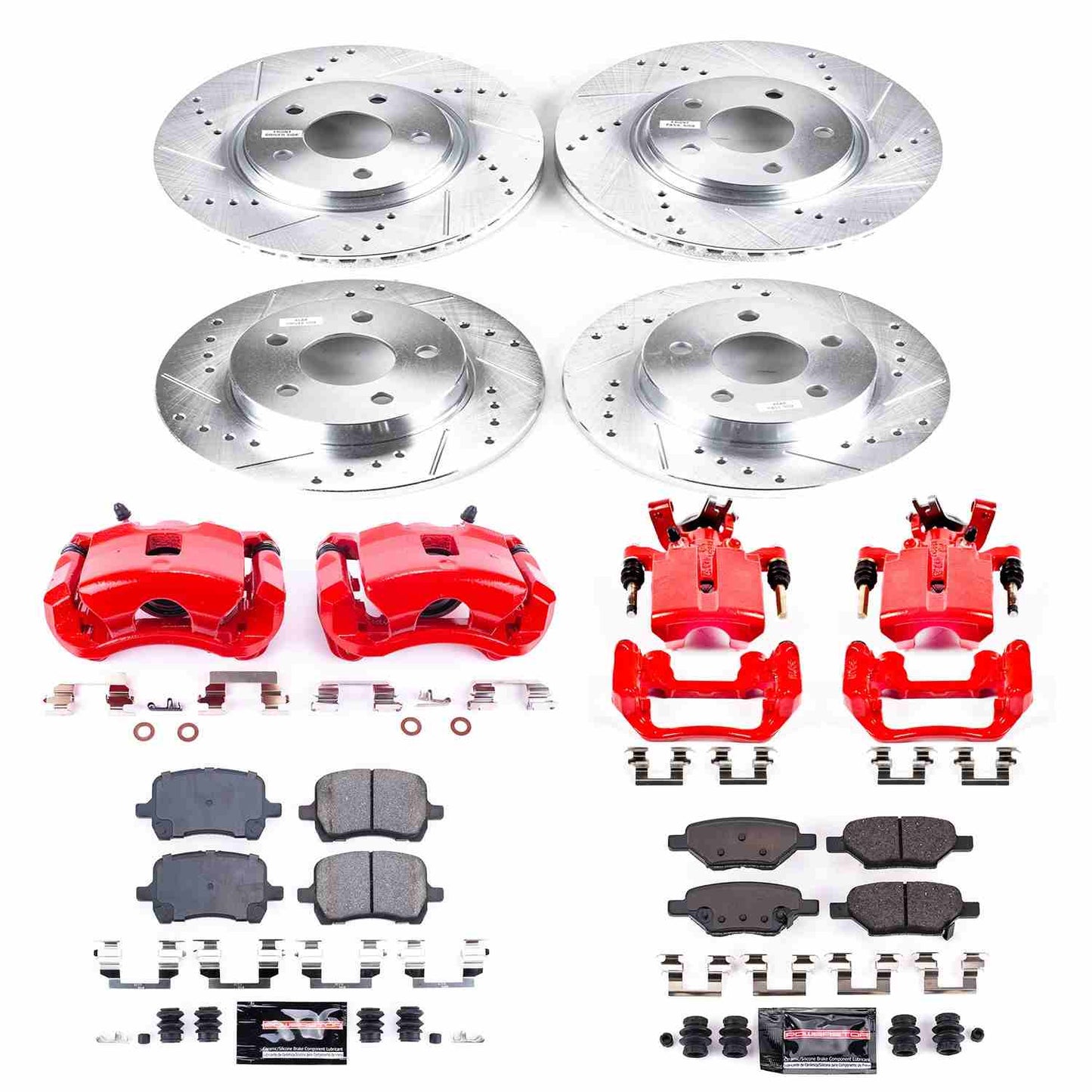PowerStop Power Stop 09-10 Pontiac G5 Z23 Evolution Kit w/ Calipers - Front and Rear KC2731B