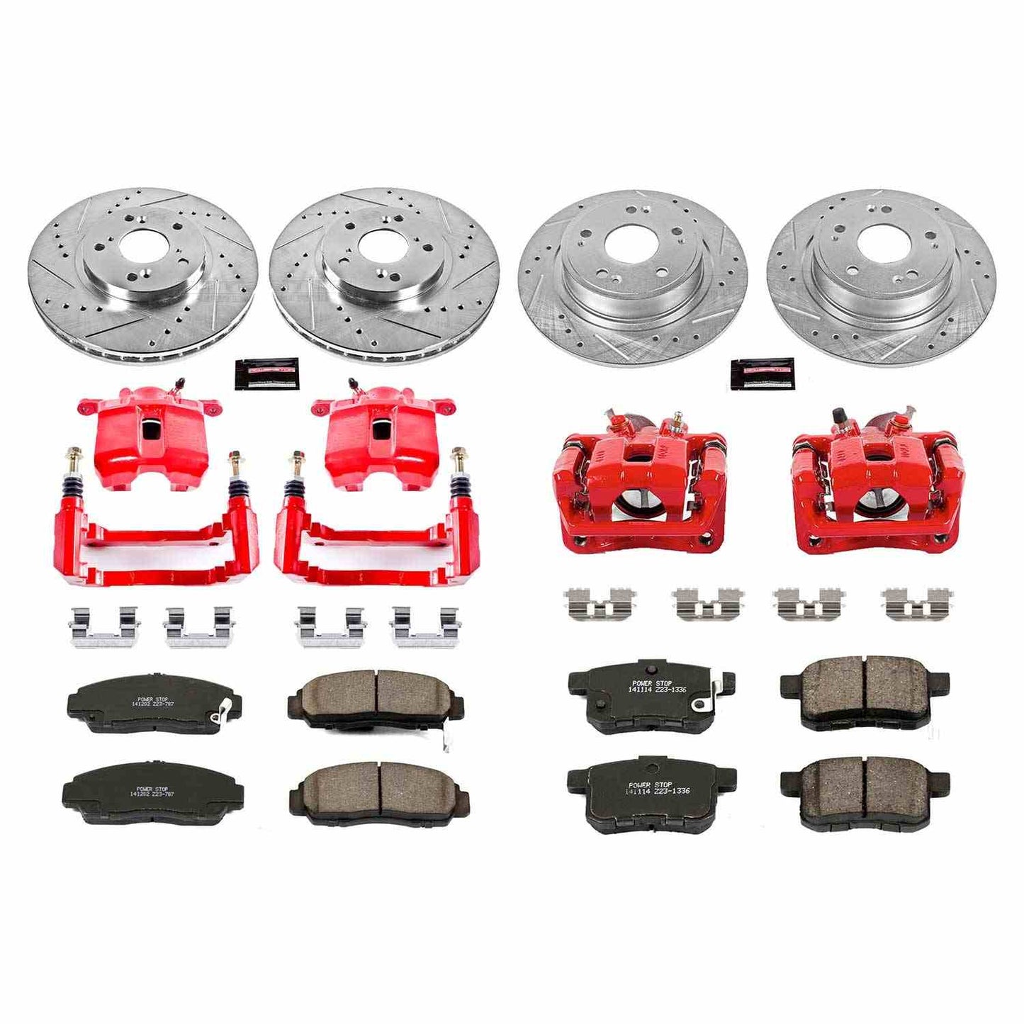 PowerStop Power Stop 09-10 Acura TSX Z23 Evolution Kit w/ Calipers - Front and Rear KC2742