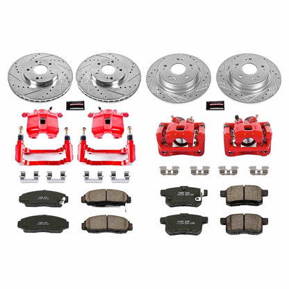 PowerStop Power Stop 09-10 Acura TSX Z23 Evolution Kit w/ Calipers - Front and Rear KC2742