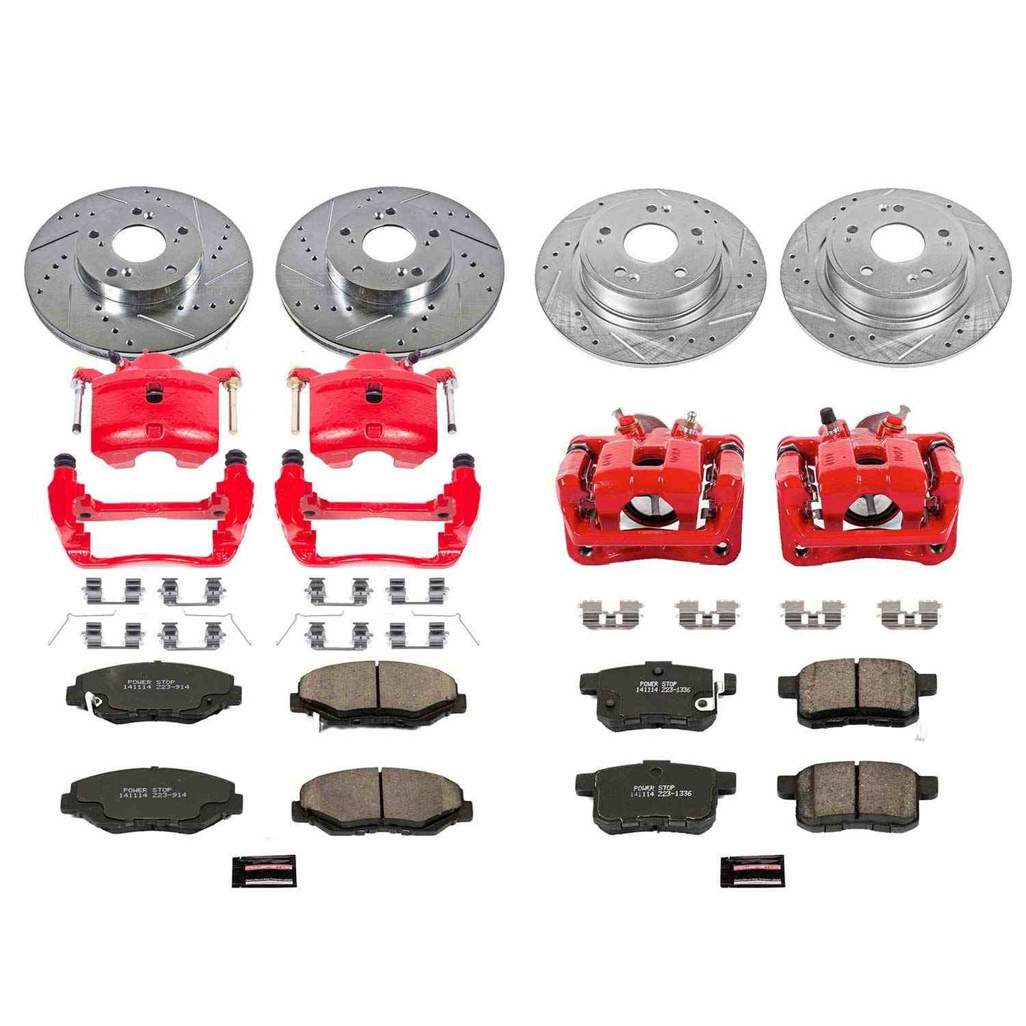 PowerStop Power Stop 08-10 Honda Accord Z23 Evolution Kit w/ Calipers - Front and Rear KC2744