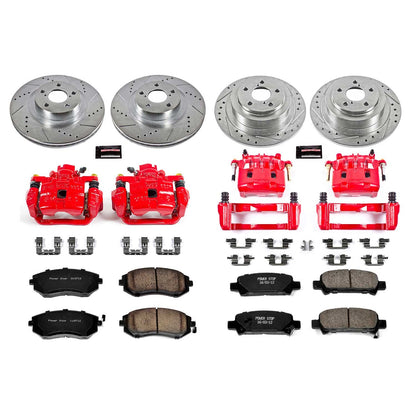 PowerStop Power Stop 04-06 Subaru Baja Z23 Evolution Kit w/ Calipers - Front and Rear KC2748