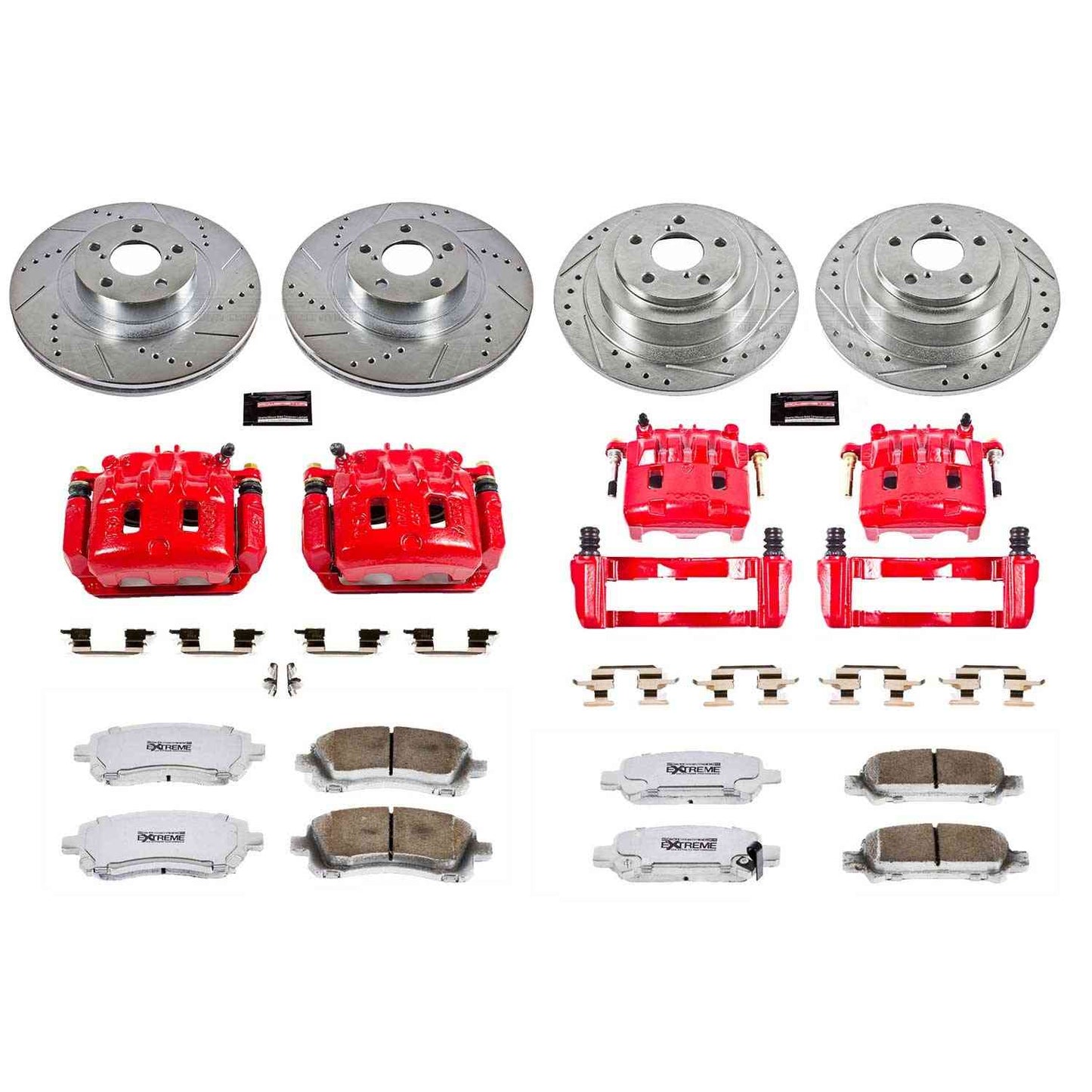 PowerStop Power Stop 00-02 Subaru Legacy Z26 Street Kit w/ Calipers - Front and Rear KC2749-26