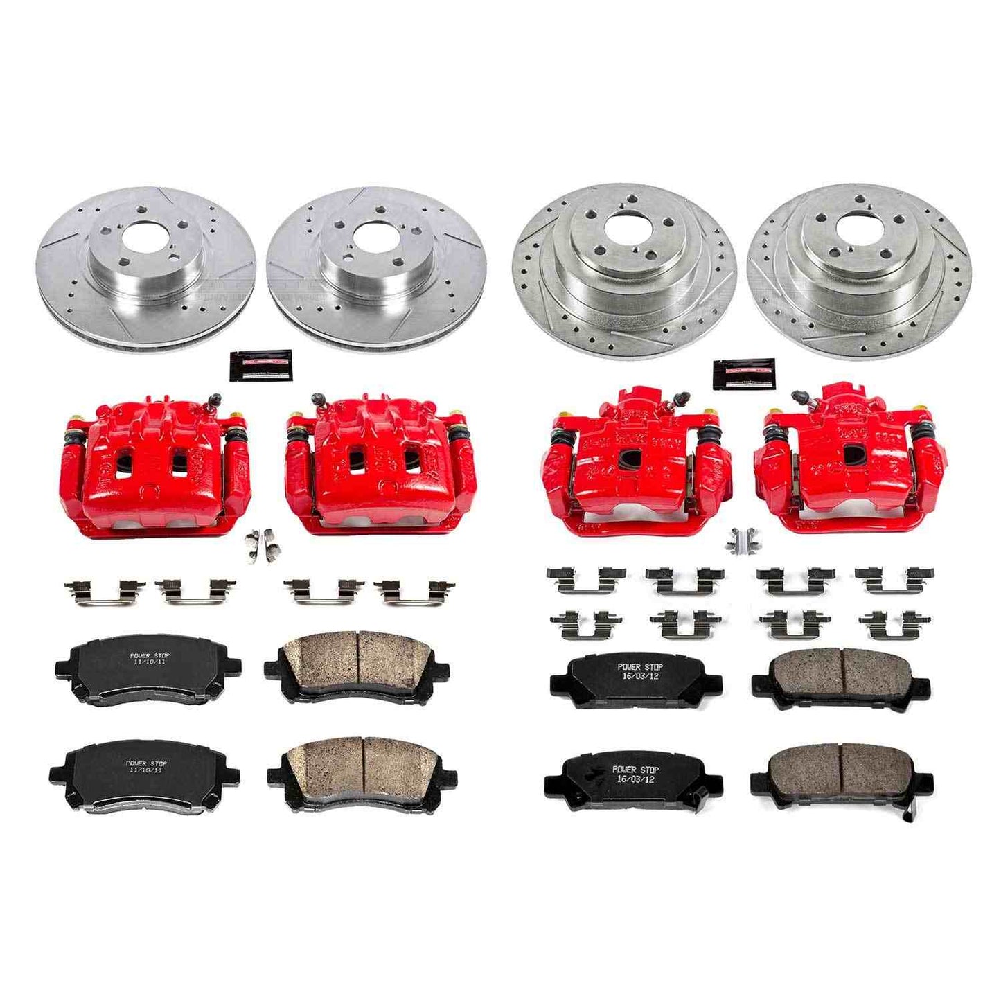 PowerStop Power Stop 00-02 Subaru Legacy Z23 Evolution Kit w/ Calipers - Front and Rear KC2749