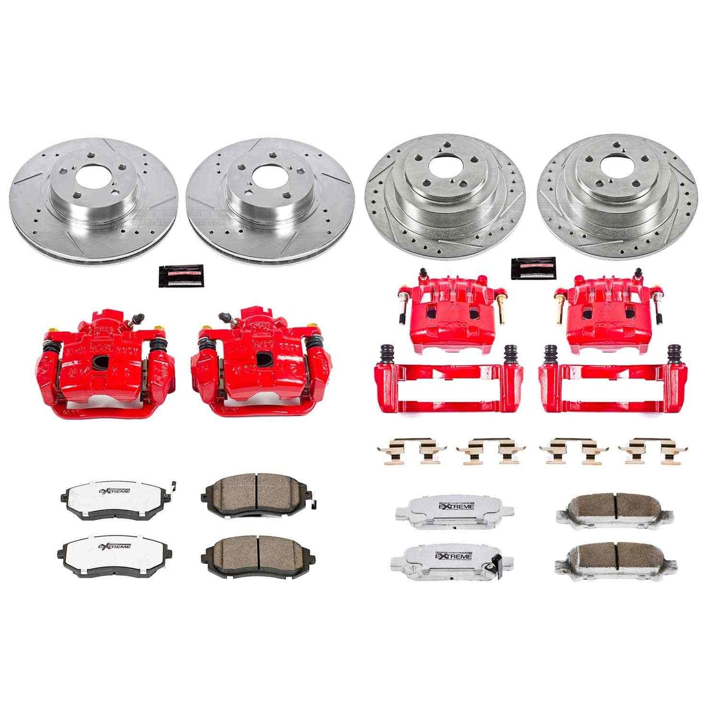 PowerStop Power Stop 03-06 Subaru Baja Z26 Street Kit w/ Calipers - Front and Rear KC2751-26
