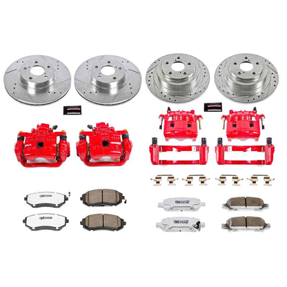 PowerStop Power Stop 03-06 Subaru Baja Z26 Street Kit w/ Calipers - Front and Rear KC2751-26