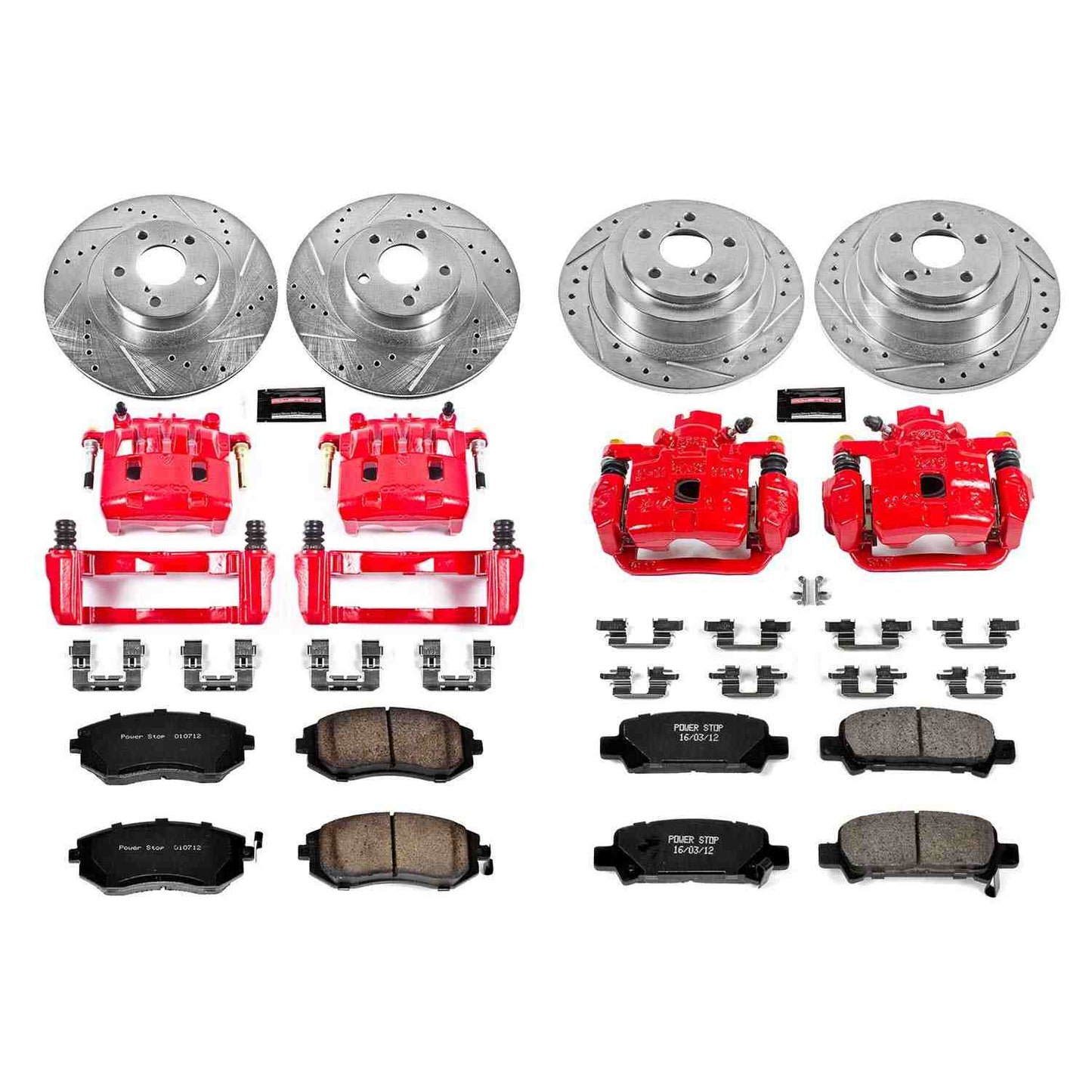 PowerStop Power Stop 03-06 Subaru Baja Z23 Evolution Kit w/ Calipers - Front and Rear KC2751