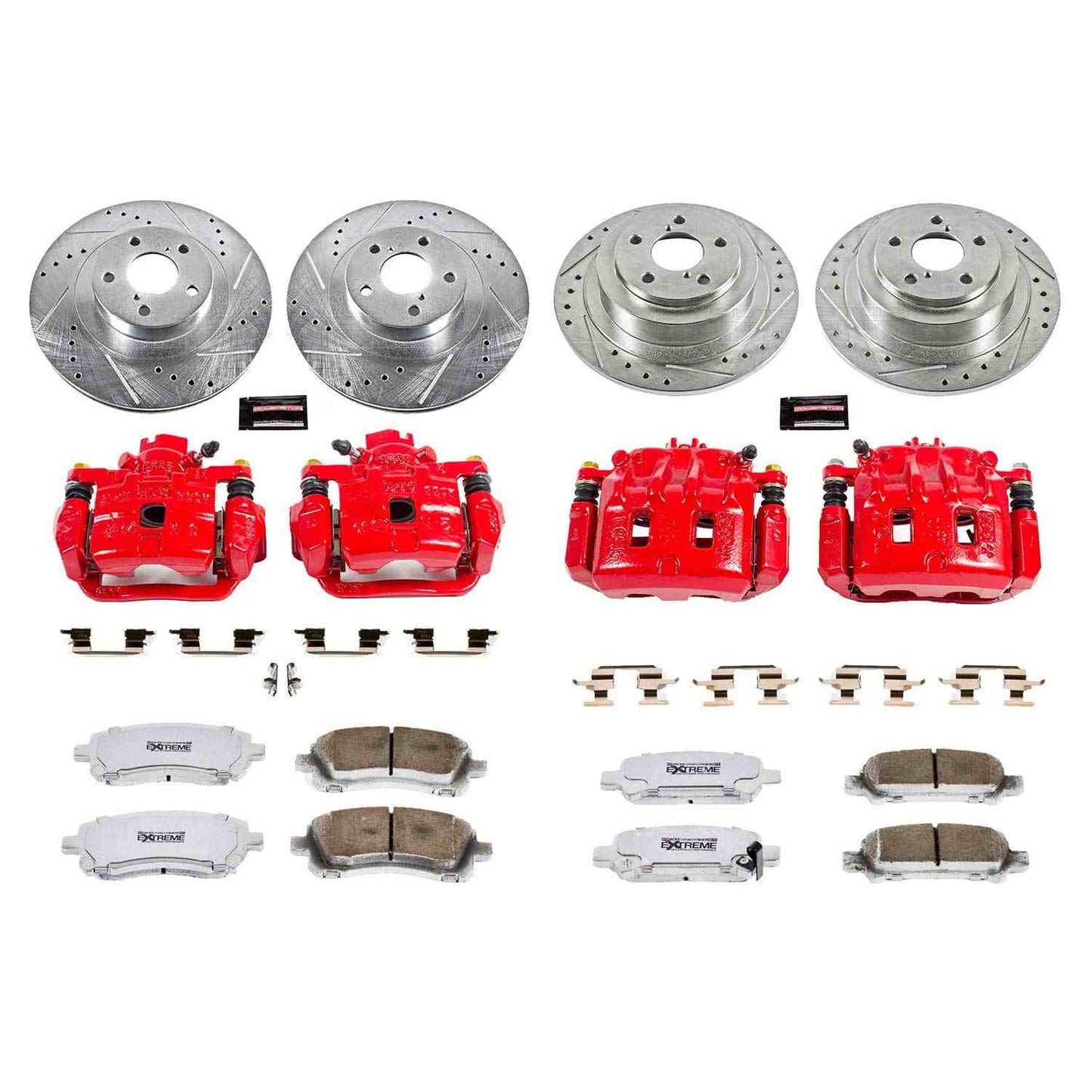 PowerStop Power Stop 2001 Subaru Legacy Z26 Street Kit w/ Calipers - Front and Rear KC2752-26
