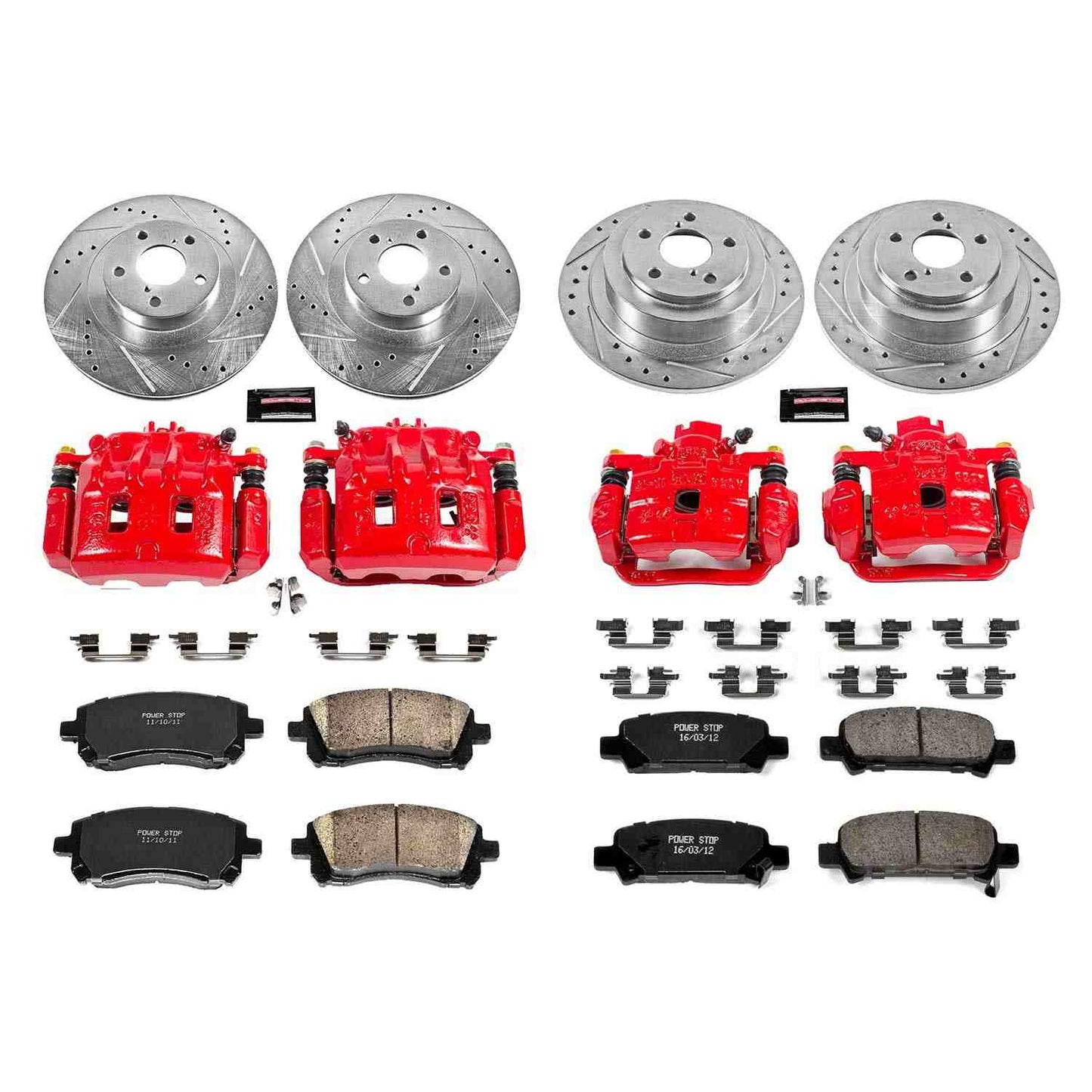 PowerStop Power Stop 2001 Subaru Legacy Z23 Evolution Kit w/ Calipers - Front and Rear KC2752