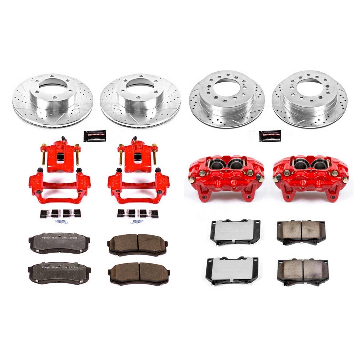PowerStop Power Stop 01-02 Toyota Sequoia Z36 Truck and Tow Kit w/ Calipers - Front and Rear KC2756-36
