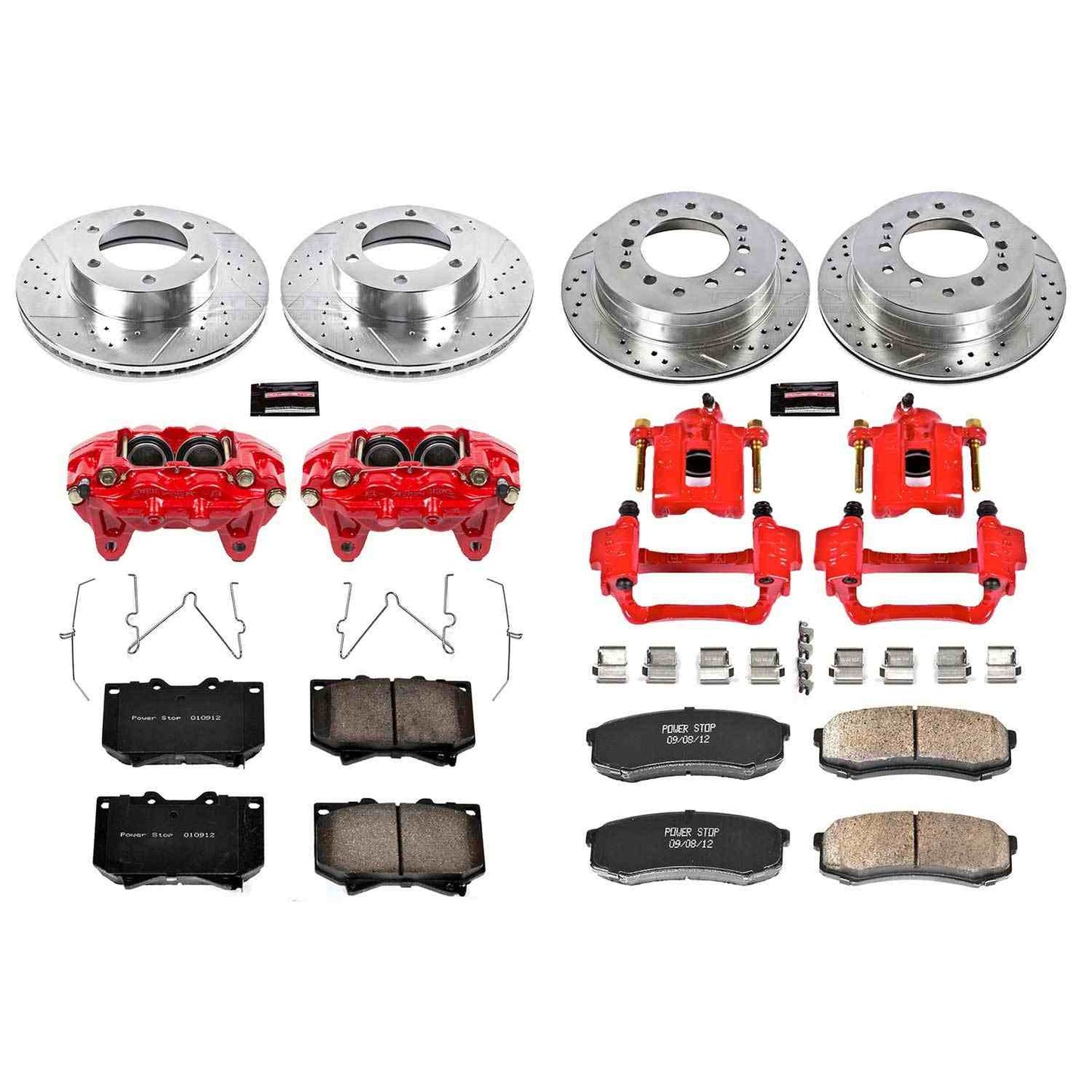 PowerStop Power Stop 01-02 Toyota Sequoia Z23 Evolution Kit w/ Calipers - Front and Rear KC2756