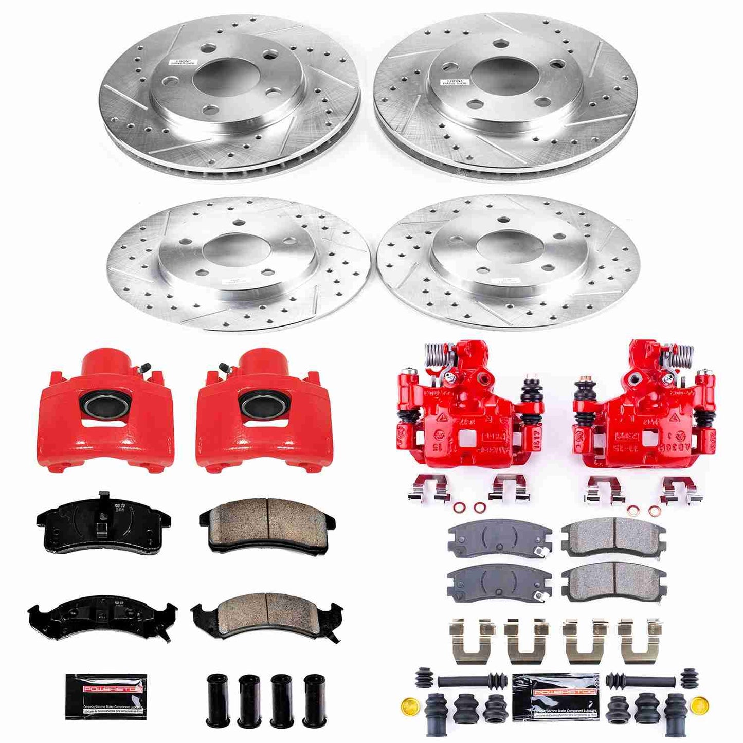 PowerStop Power Stop 1993 Cadillac Allante Z23 Evolution Kit w/ Calipers - Front and Rear KC2760A