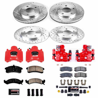 PowerStop Power Stop 1993 Cadillac Eldorado Z23 Evolution Kit w/ Calipers - Front and Rear KC2762A