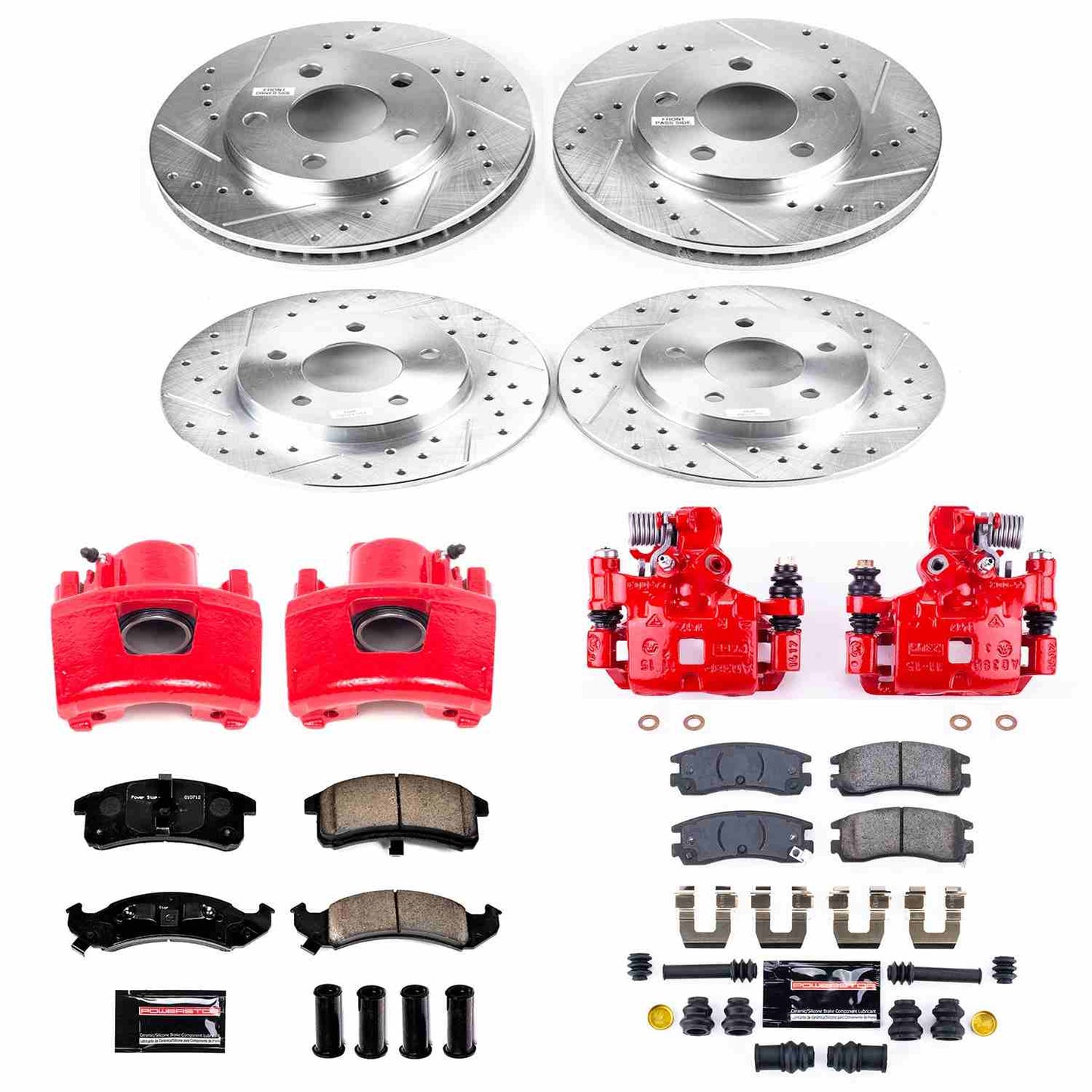 PowerStop Power Stop 94-96 Cadillac DeVille Z23 Evolution Kit w/ Calipers - Front and Rear KC2763