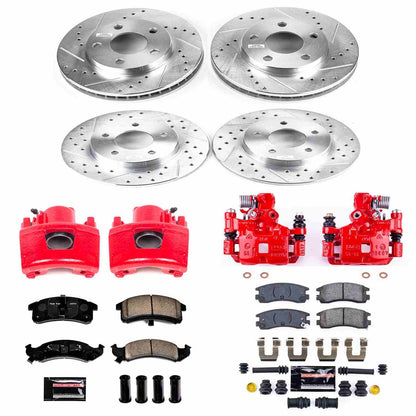 PowerStop Power Stop 94-96 Cadillac DeVille Z23 Evolution Kit w/ Calipers - Front and Rear KC2763