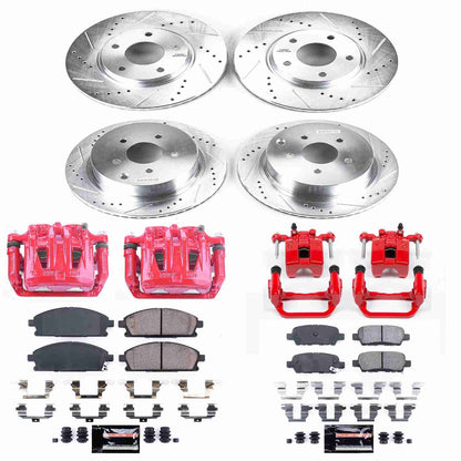 PowerStop Power Stop 04-09 Nissan Quest Z23 Evolution Kit w/ Calipers - Front and Rear KC2766