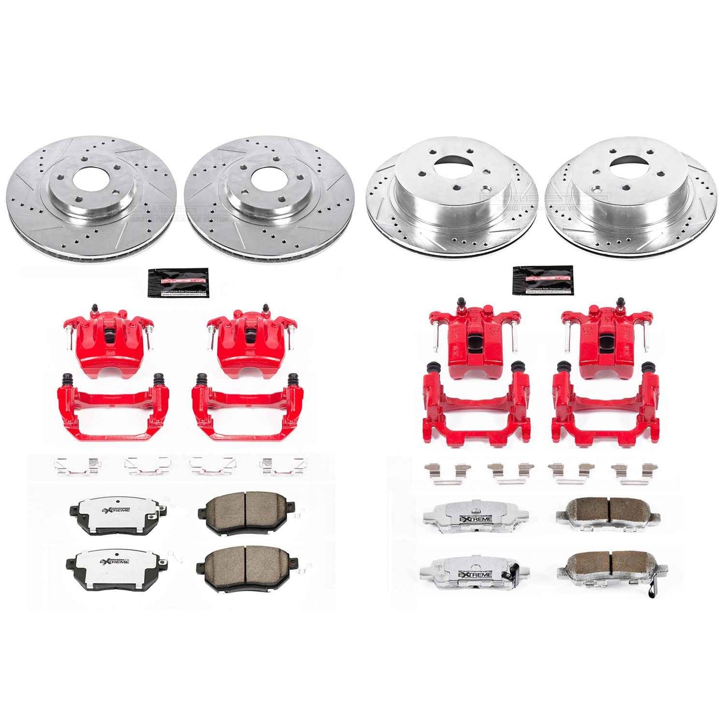 PowerStop Power Stop 09-11 Nissan Murano Z26 Street Kit w/ Calipers - Front and Rear KC2767B-26