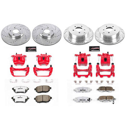 PowerStop Power Stop 09-11 Nissan Murano Z26 Street Kit w/ Calipers - Front and Rear KC2767B-26