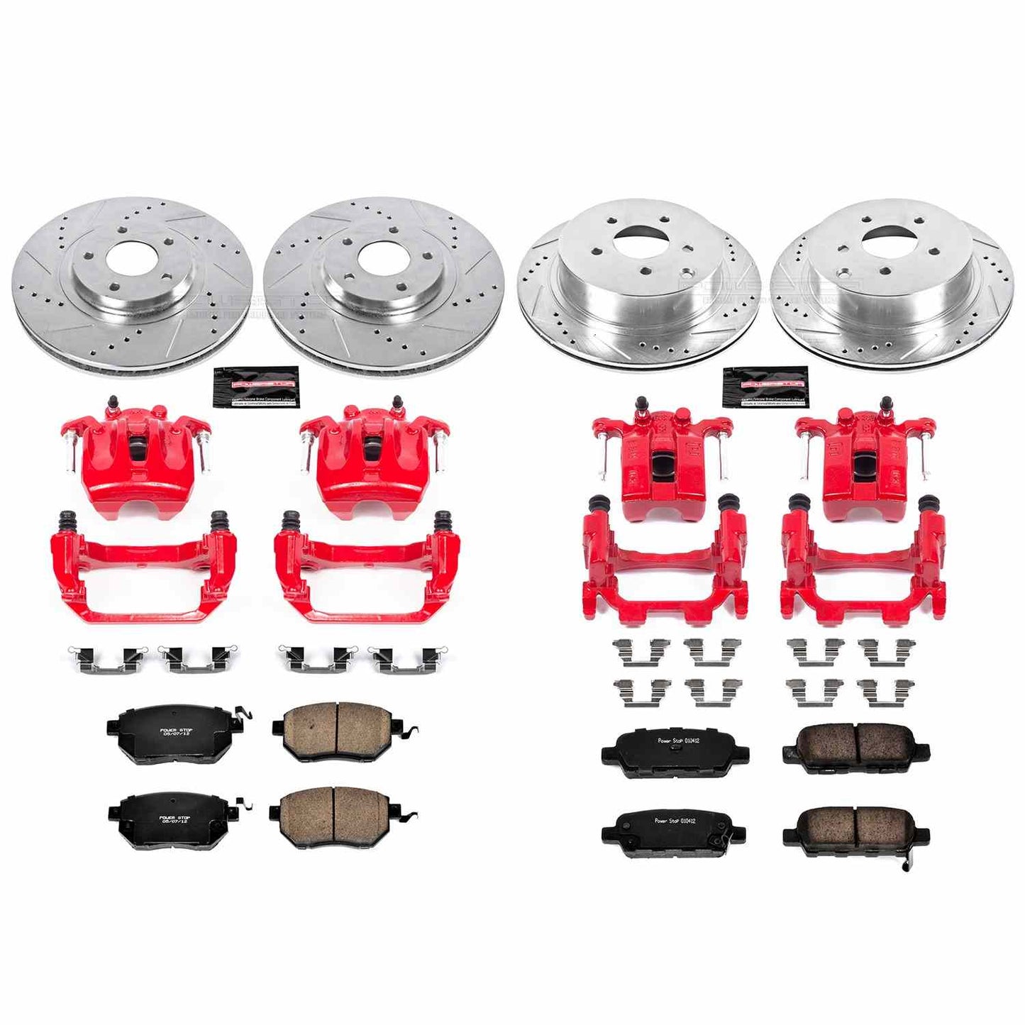 PowerStop Power Stop 09-11 Nissan Murano Z23 Evolution Kit w/ Calipers - Front and Rear KC2767B