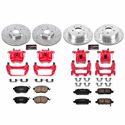 PowerStop Power Stop 09-11 Nissan Murano Z23 Evolution Kit w/ Calipers - Front and Rear KC2767B
