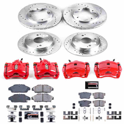 PowerStop Power Stop 91-93 Honda Accord Z23 Evolution Kit w/ Calipers - Front and Rear KC2773