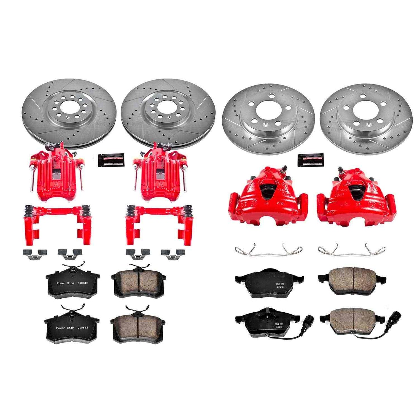 PowerStop Power Stop 00-06 Audi TT Quattro Z23 Evolution Kit w/ Calipers - Front and Rear KC2795