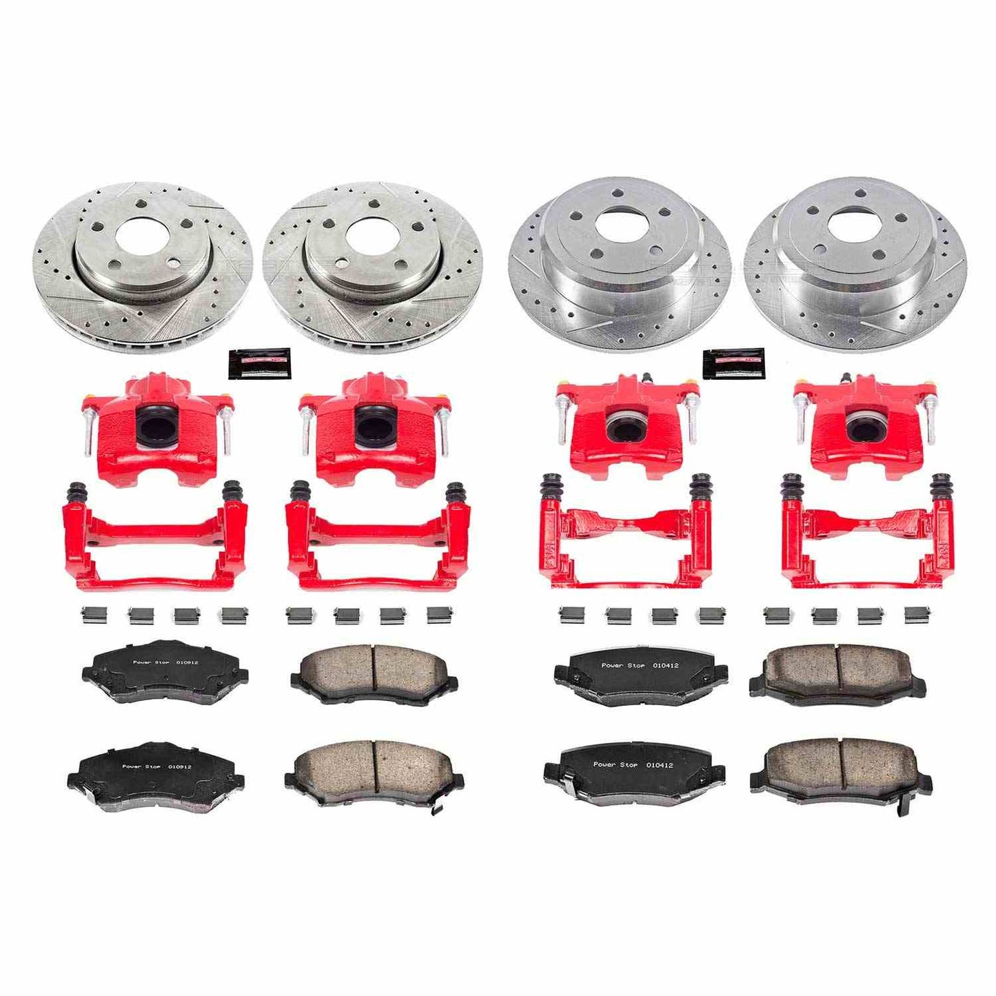 PowerStop Power Stop 07-17 Jeep Wrangler Z23 Evolution Kit w/ Calipers - Front and Rear KC2798