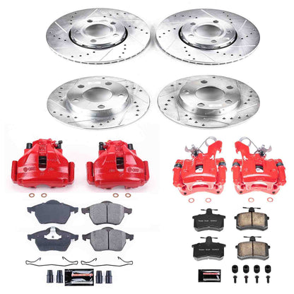 PowerStop Power Stop 96-98 Audi A4 Quattro Z23 Evolution Kit w/ Calipers - Front and Rear KC2799