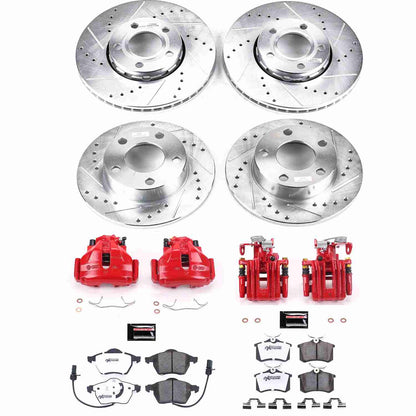 PowerStop Power Stop 00-05 Volkswagen Passat Z26 Street Kit w/ Calipers - Front and Rear KC2800-26