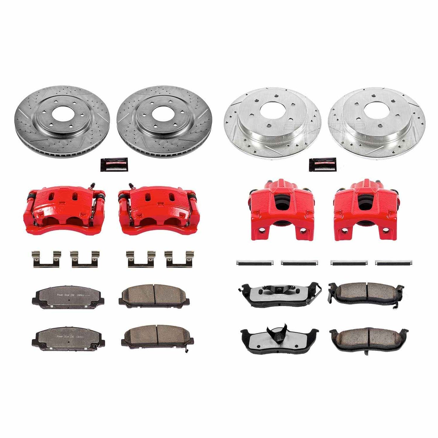 PowerStop Power Stop 06-07 Infiniti QX56 Z36 Truck and Tow Kit w/ Calipers - Front and Rear KC2804-36