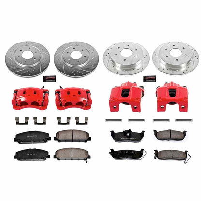 PowerStop Power Stop 08-10 Infiniti QX56 Z23 Evolution Kit w/ Calipers - Front and Rear KC2805