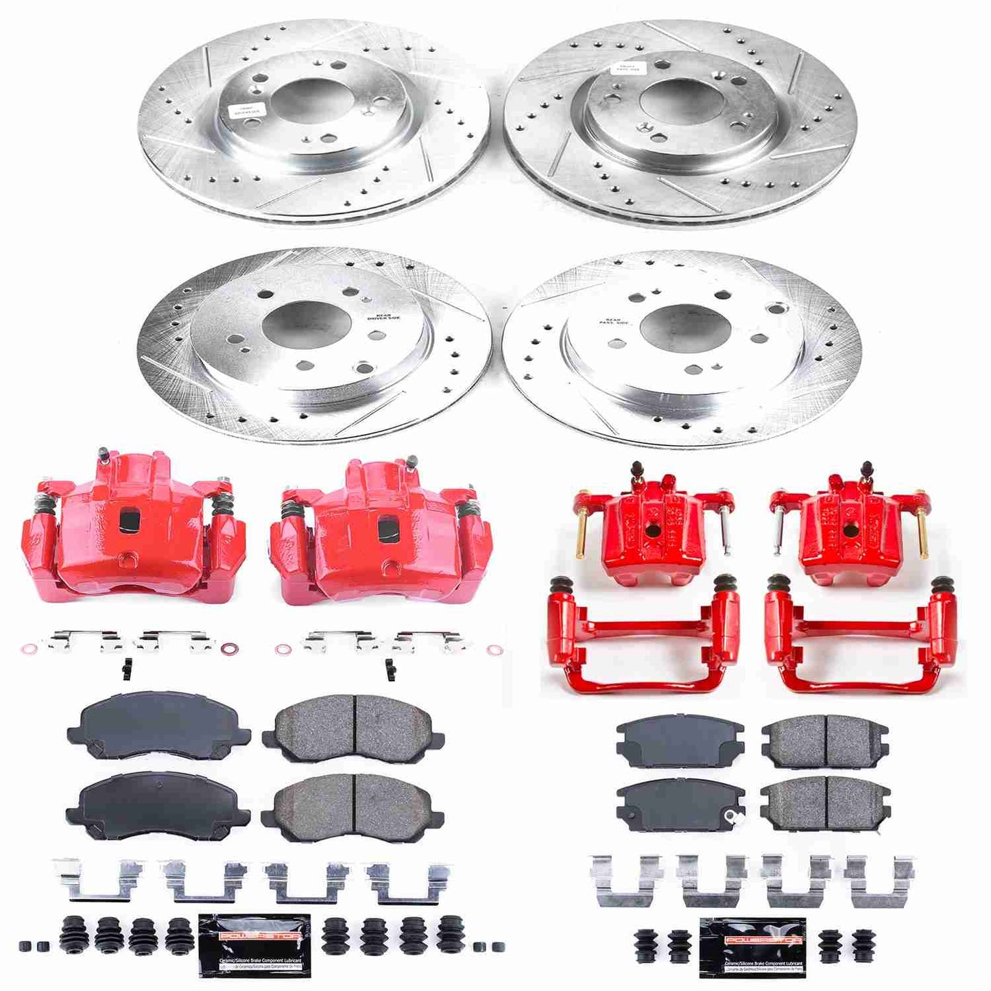 PowerStop Power Stop 06-12 Mitsubishi Eclipse Z23 Evolution Kit w/ Calipers - Front and Rear KC2809