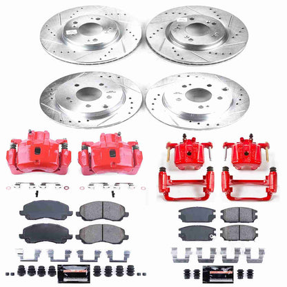 PowerStop Power Stop 06-12 Mitsubishi Eclipse Z23 Evolution Kit w/ Calipers - Front and Rear KC2809
