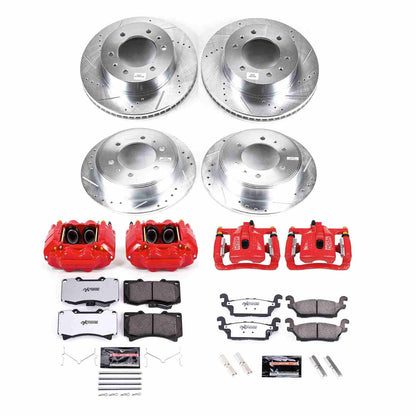 PowerStop Power Stop 06-10 Hummer H3 Z36 Truck and Tow Kit w/ Calipers - Front and Rear KC2820-36